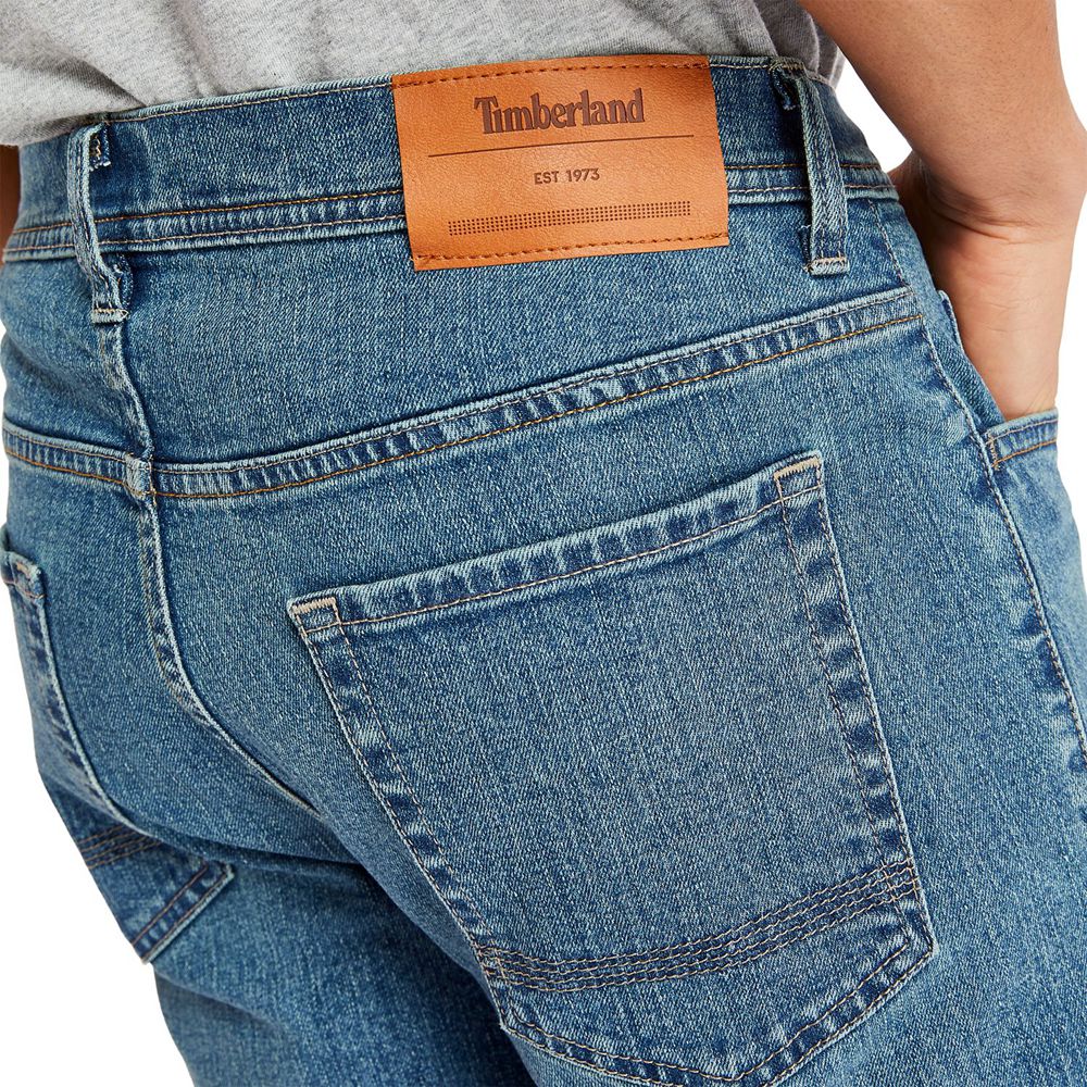 Pantalones Timberland Hombre Regular Fit Denim Jeans Azules - Chile YFD-907586